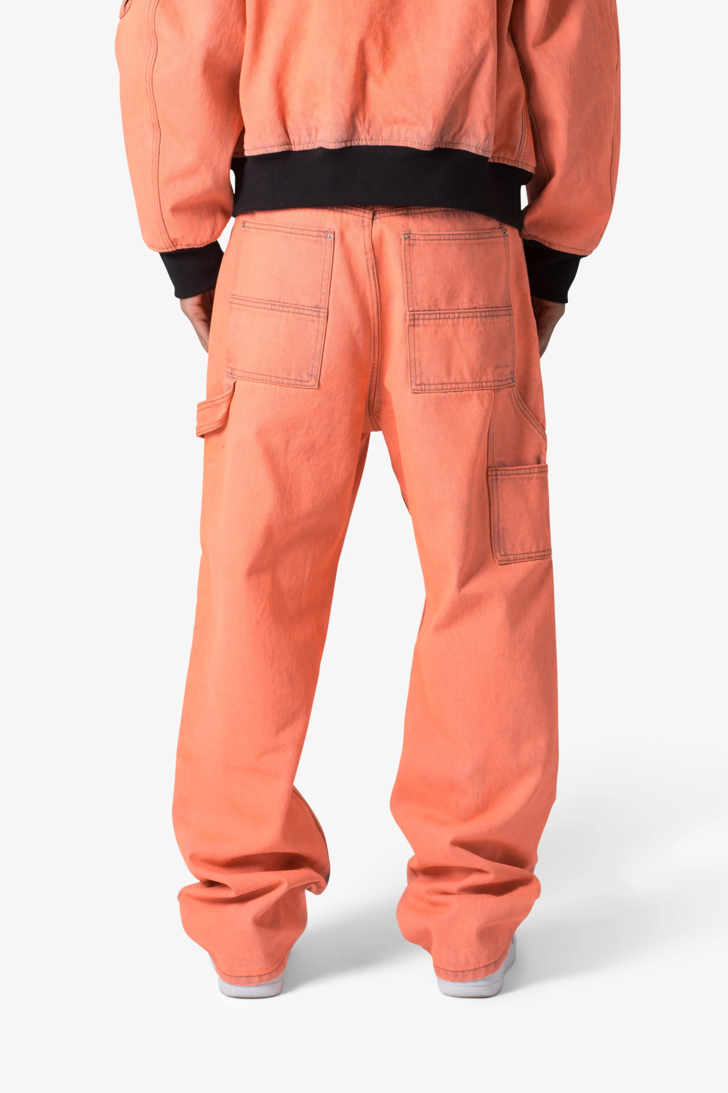 Ultra Baggy Double Knee Denim - Orange