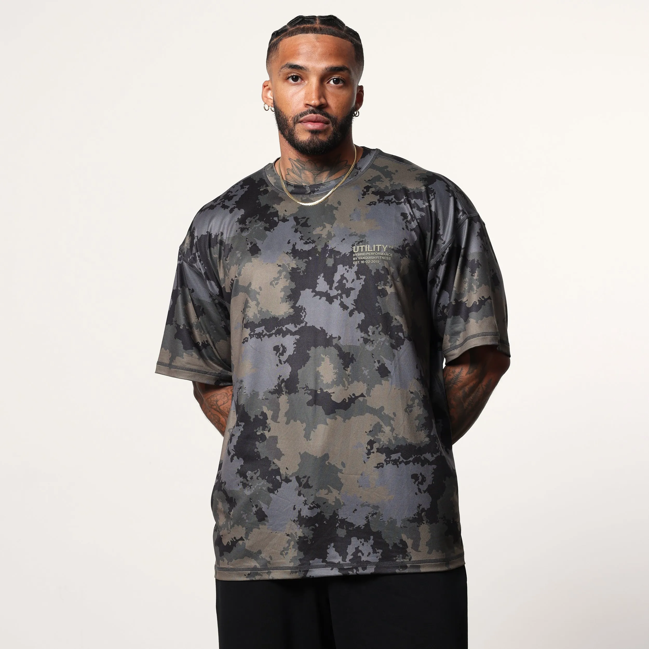 Vanquish Utility Brown Camo Oversized T Shirt