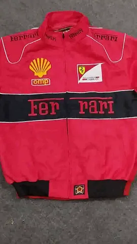 Vintage Inspired Baggy Ferrari Jackets Red 15 Pcs