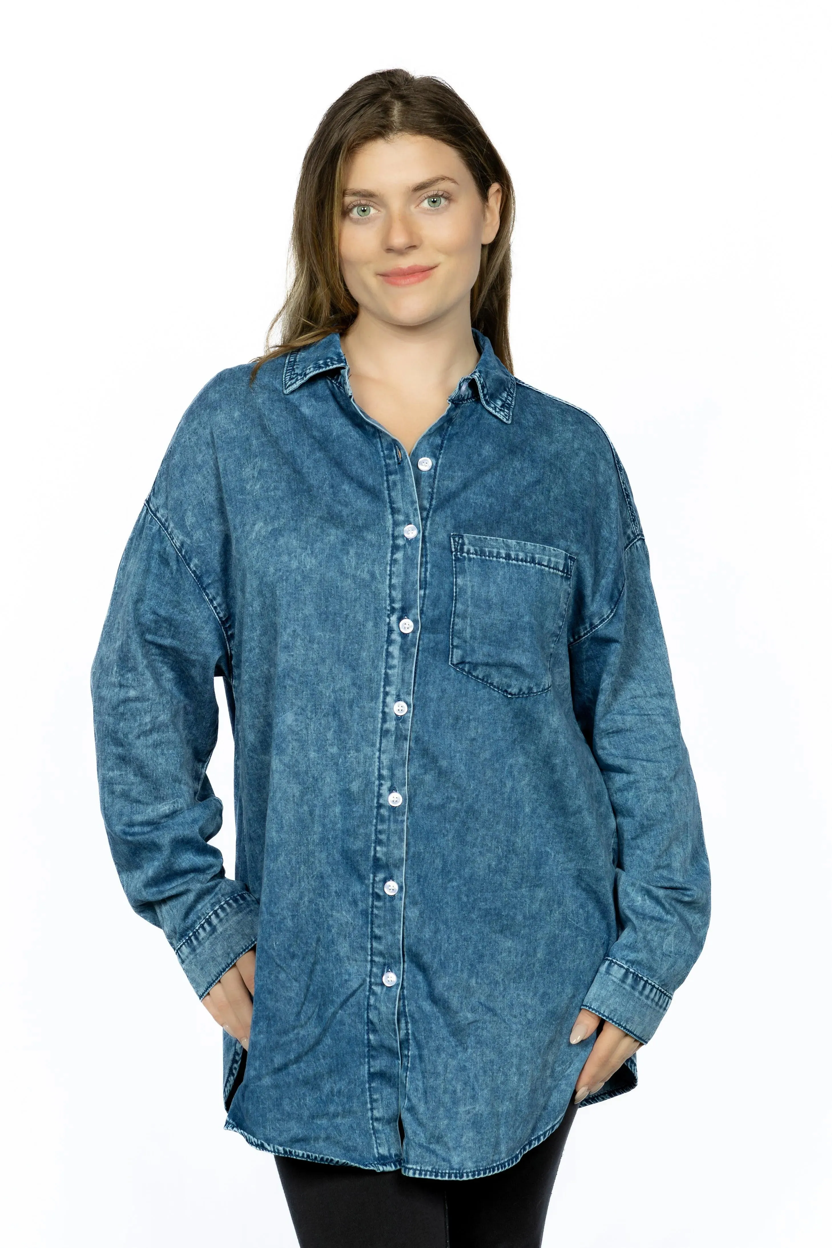 Vintage Washed Denim Shirt