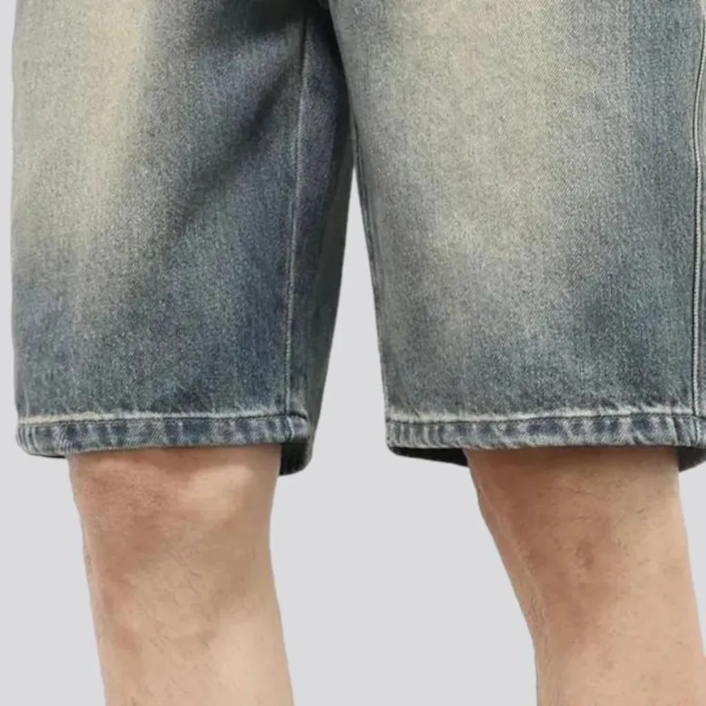 Vintage yellow-cast men's denim shorts