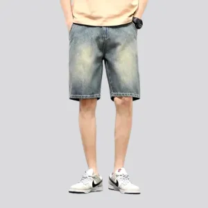 Vintage yellow-cast men's denim shorts