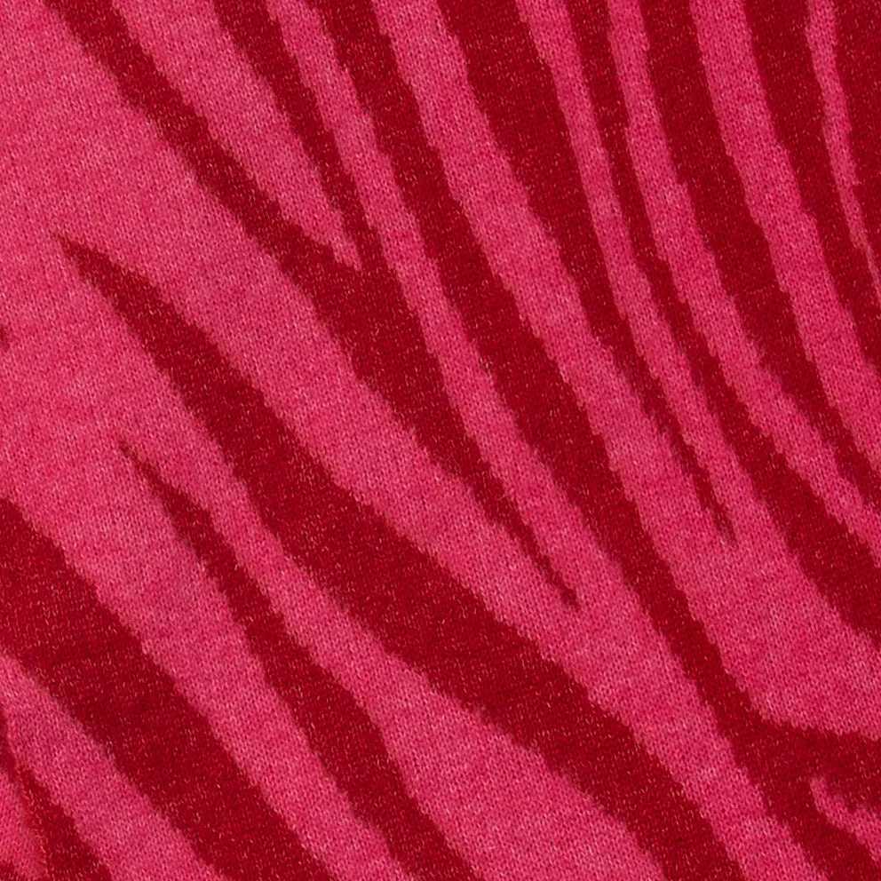 Zebra Scarf Red Hot Pink Alpaca